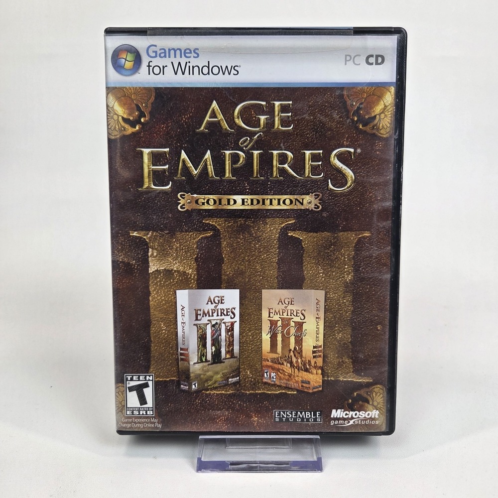 Age of Empires 3 Gold Edition War Chiefs PC CD-ROM Video Game w/ Manuals + Keys